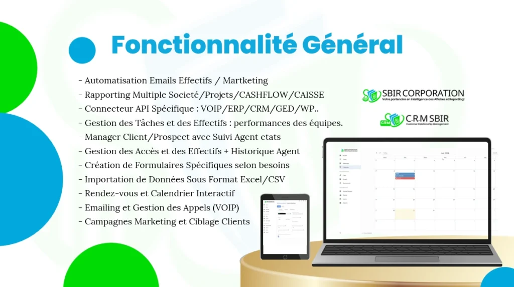 Fonctionnalité-CRMSBIR CORPORATION