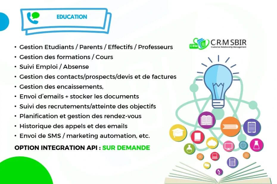 Logiciels de CRM pour le secteur EDUCATION CRMSBIR